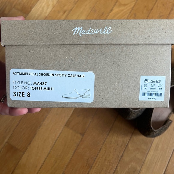 Madewell Asymmetrical Shoes in Spotty Calf-hair - Picture 2 of 6
